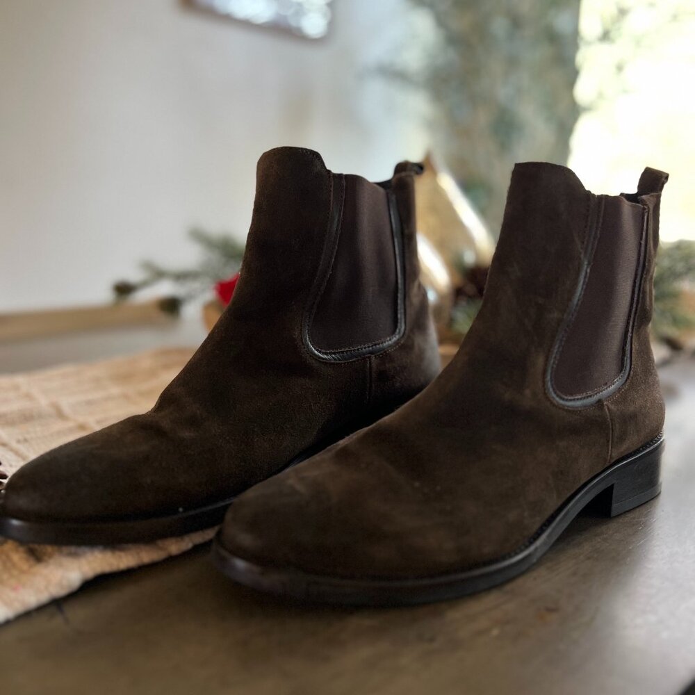 Thursday Boot Company Duchess Chelsea Boots Womens size 9 Brown Leather Suede